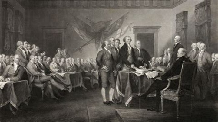 At declaration of independence?
