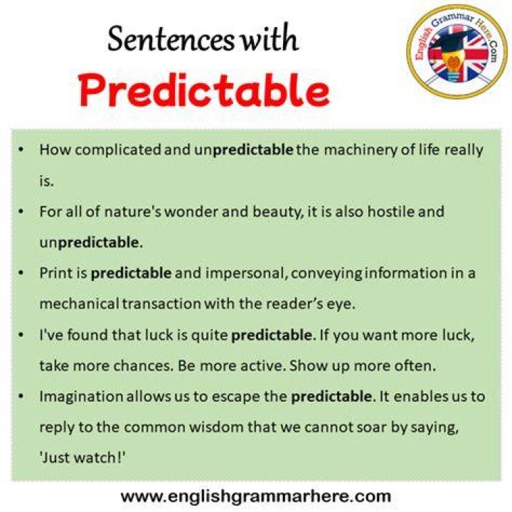 At does predictable mean?