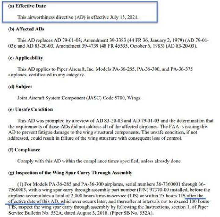 Can an airworthiness directive be overflown?