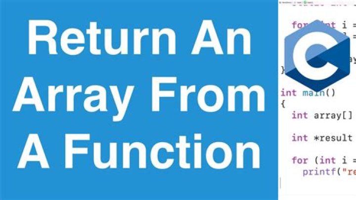 Can c function return array?