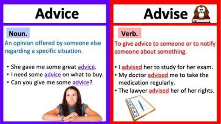 Can we say advices?