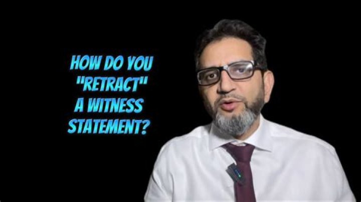 Can you get arrested for retracting a statement?