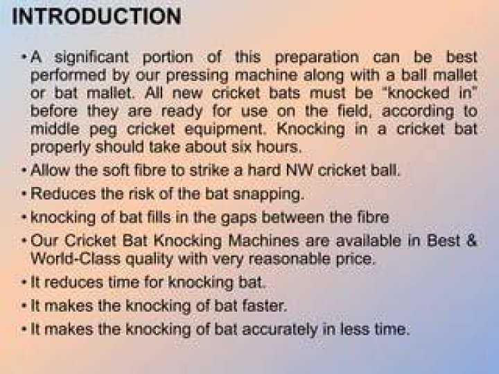 Do all cricket bats need knocking in?