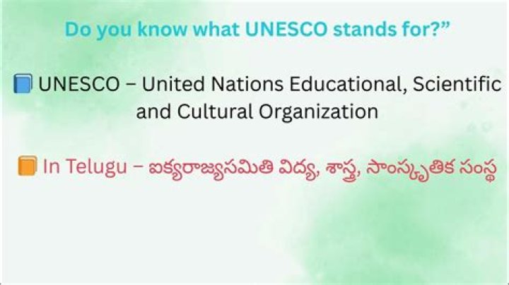 Do you know what unesco?