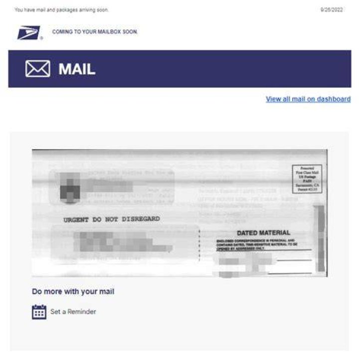 Does informed delivery show all mail?