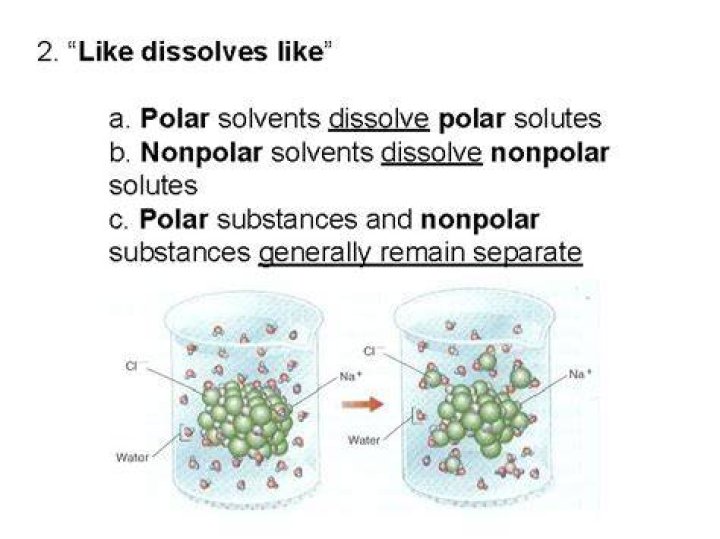 Does polar solvents dissolve polar solutes?