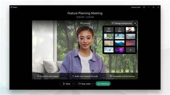 Does webex have backdrops?
