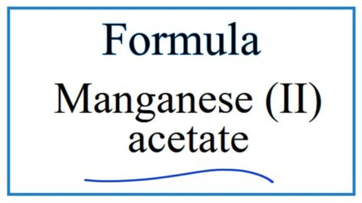 Formula for manganese acetate?