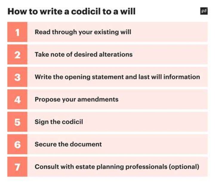How is codicil used in a sentence?