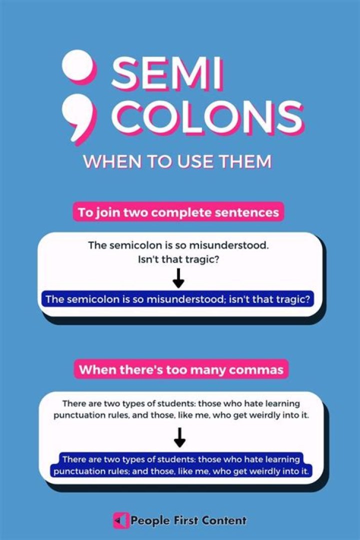 How to use semicolons?