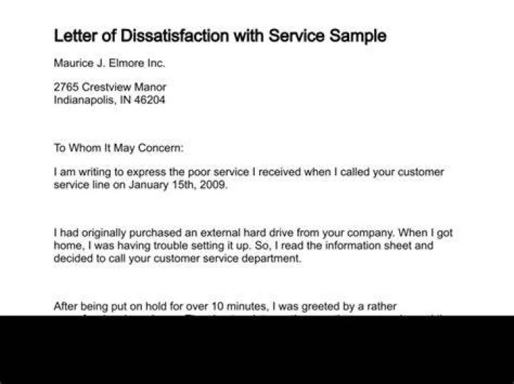 How to write dissatisfaction?