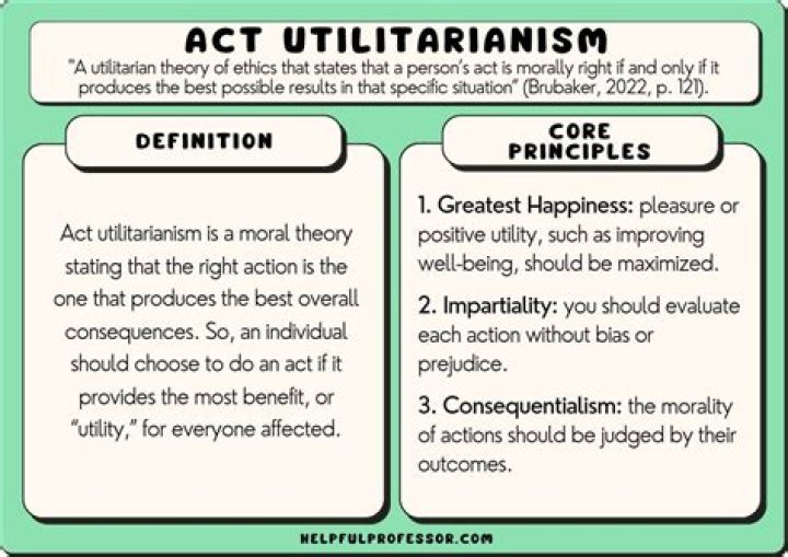 In a utilitarian framework?