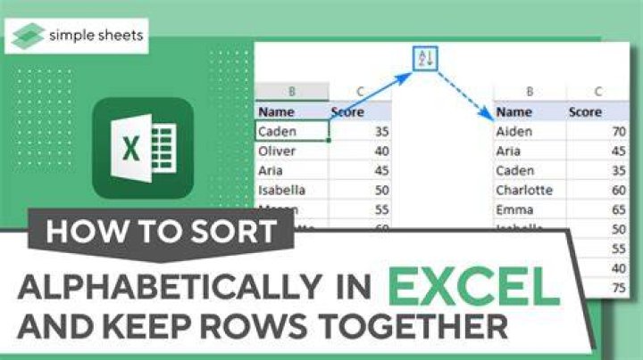In excel how to arrange a column alphabetically?