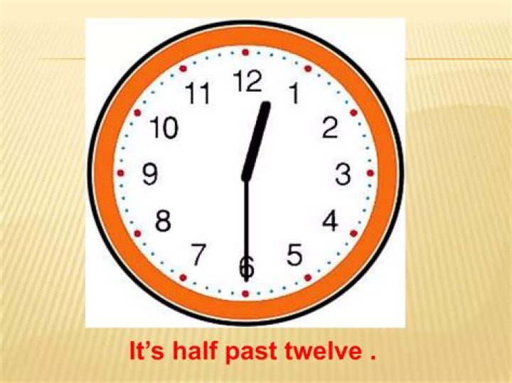 In half past twelve?