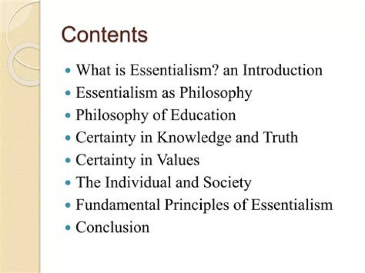 In philosophy what is essentialism?