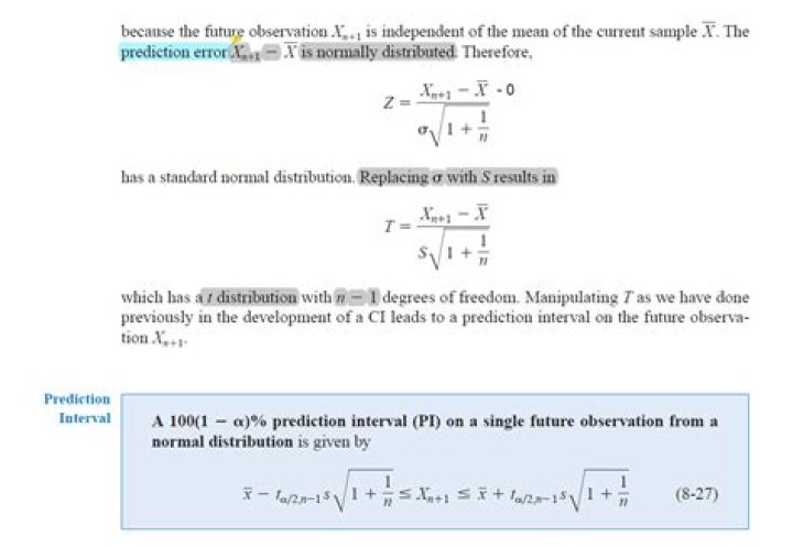 In the prediction interval?