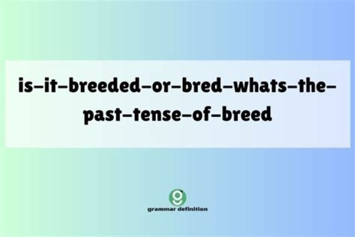 Is breeded a word?