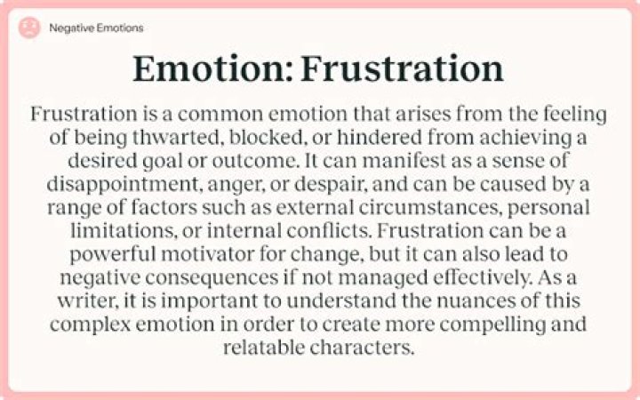 Is frustration an emotion?
