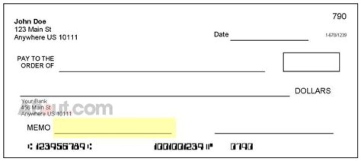 On a check what does memo mean?