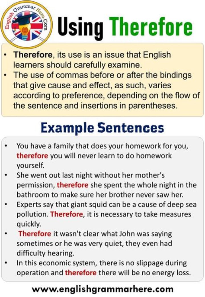 Should i use therefore?