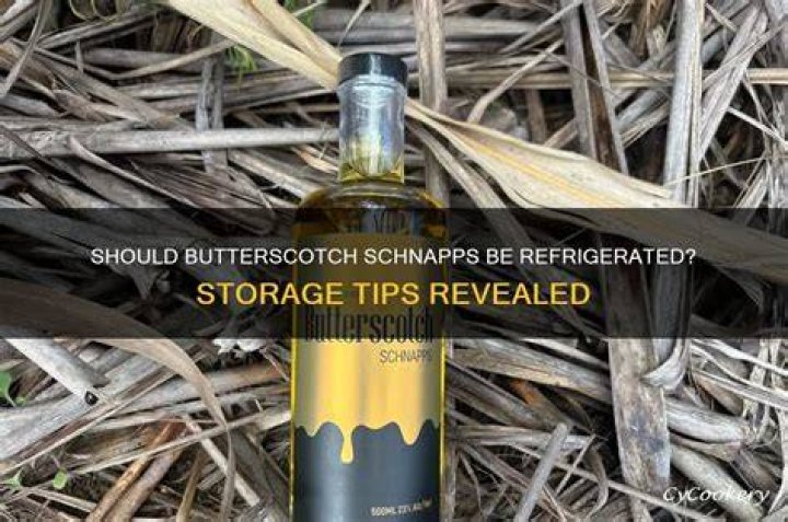 Should schnapps be refrigerated?