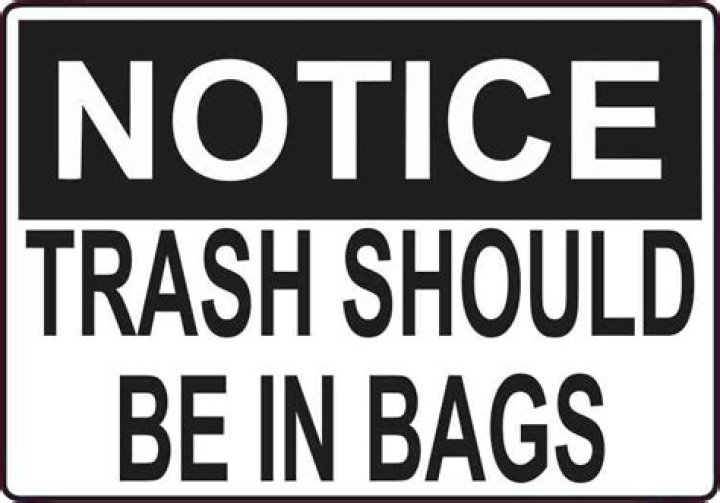 Should trash be bagged?