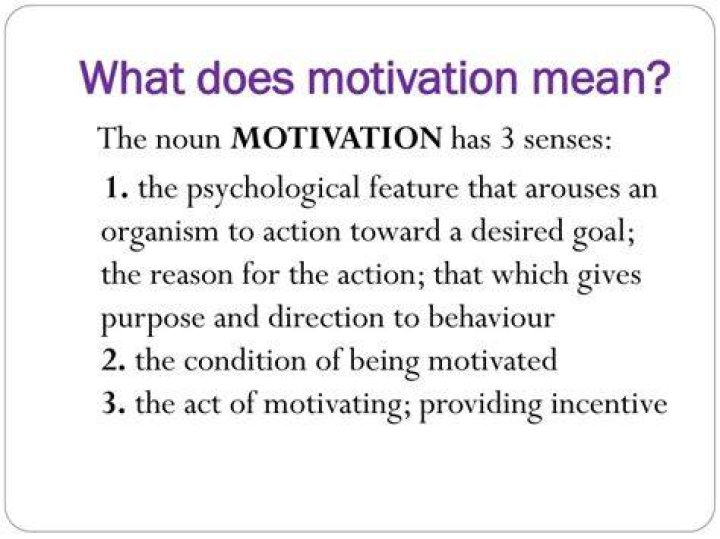 Was does motivation mean?