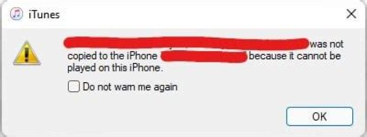 Was not copied to the iphone cannot be played?