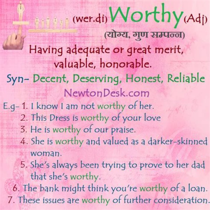 Were not worthy meaning?