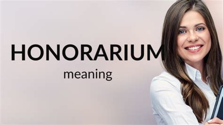 What does honoraria mean?