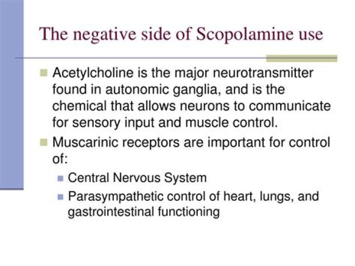 What does scopolamine do?
