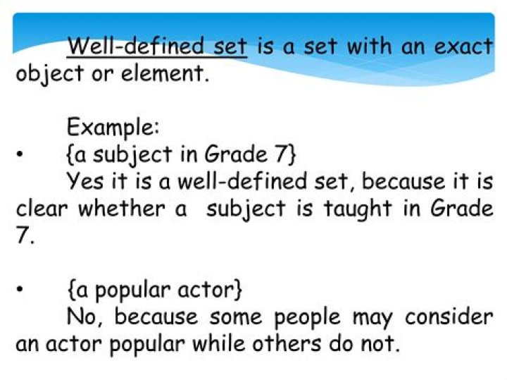 What does well defined mean in math?