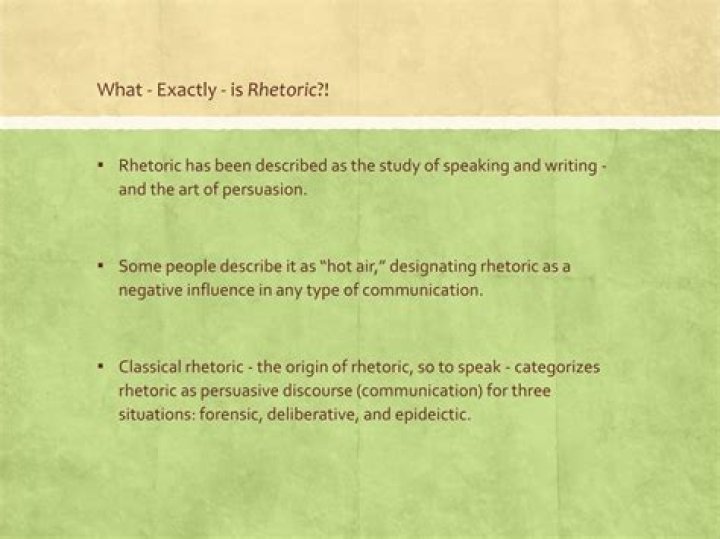 What exactly is rhetoric?