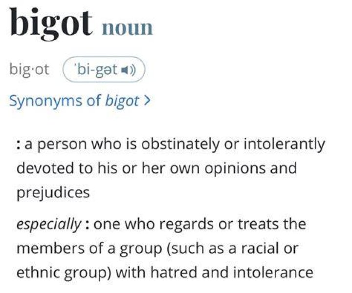 What is a sectarian bigot?