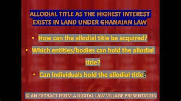 What is allodial land?