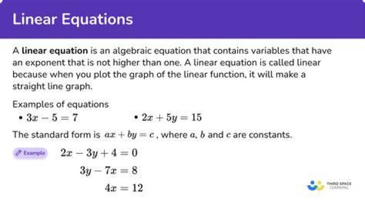 What is m in linear equations?