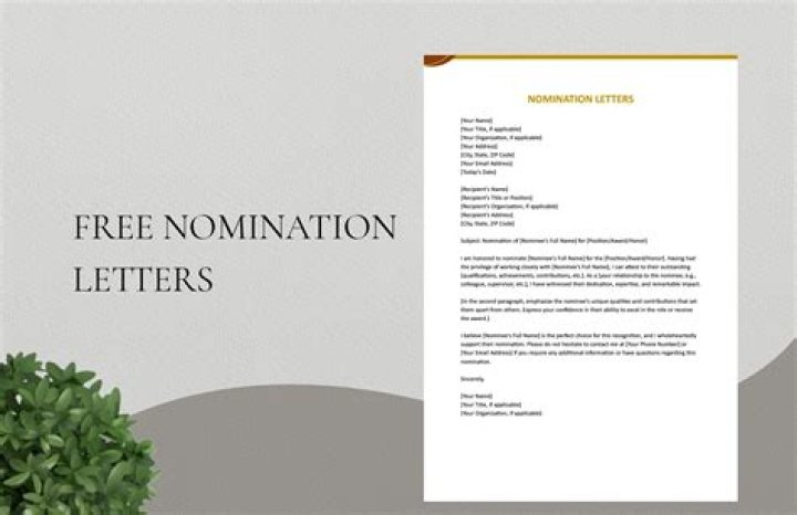 What is nomination example?