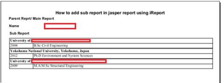 What is subreport in jasper report?
