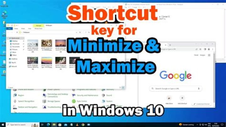 What keyboard shortcut minimize a window?