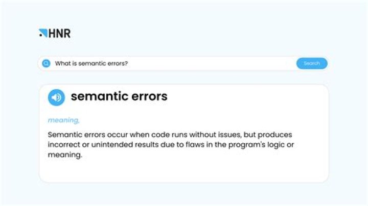 Whats a semantic error?