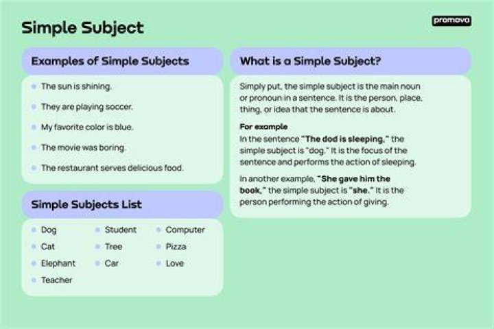 Whats a simple subjects?