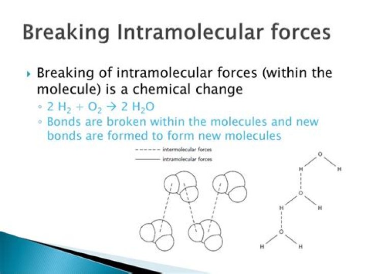 When are intramolecular forces broken?