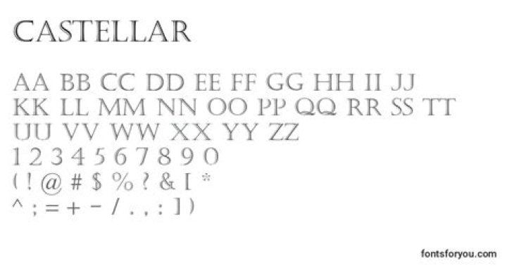 When was castellar font created?