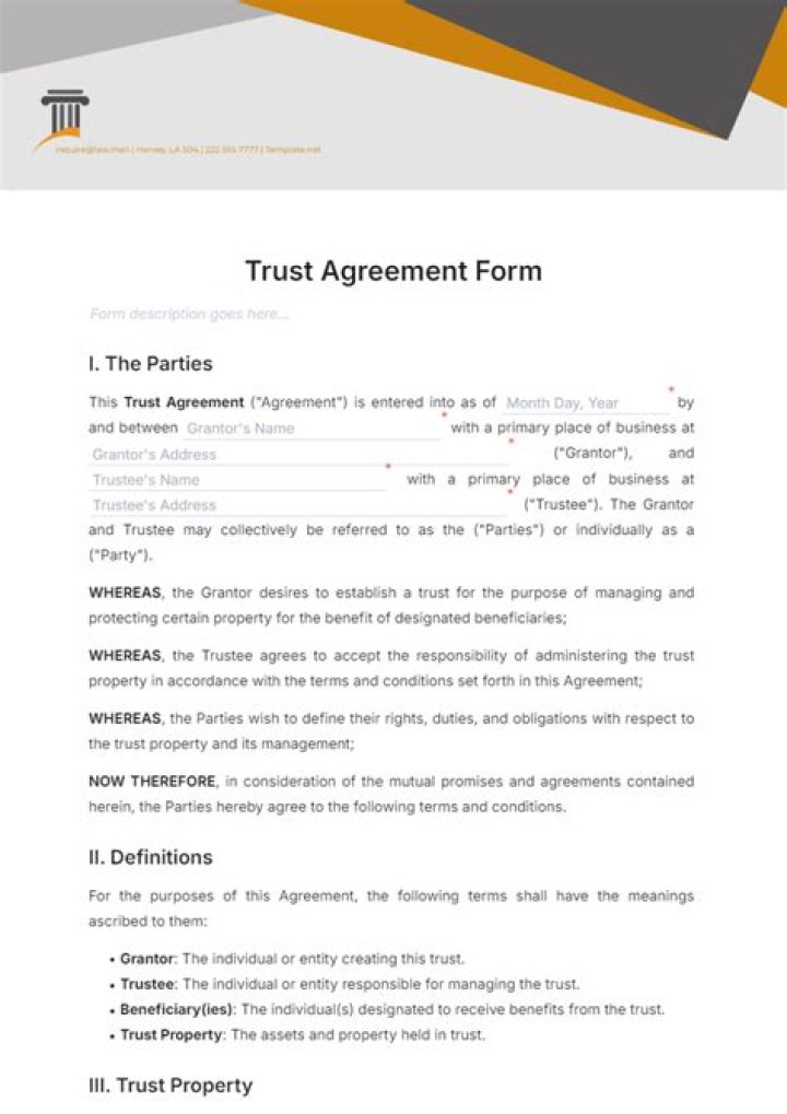 Where are trust agreements recorded?