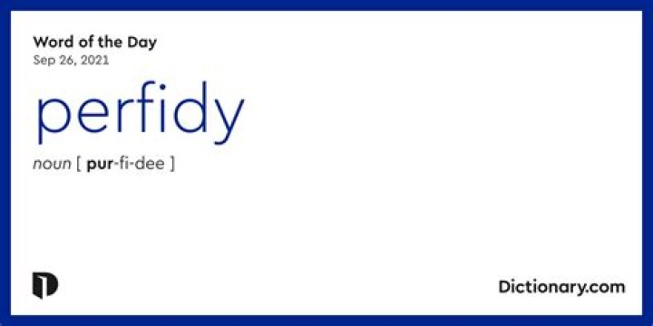 Where does the word perfidy come from?