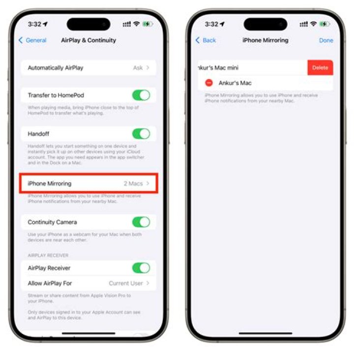 Where is mirroring on iphone?