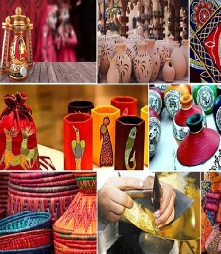 Who makes handicraft items?