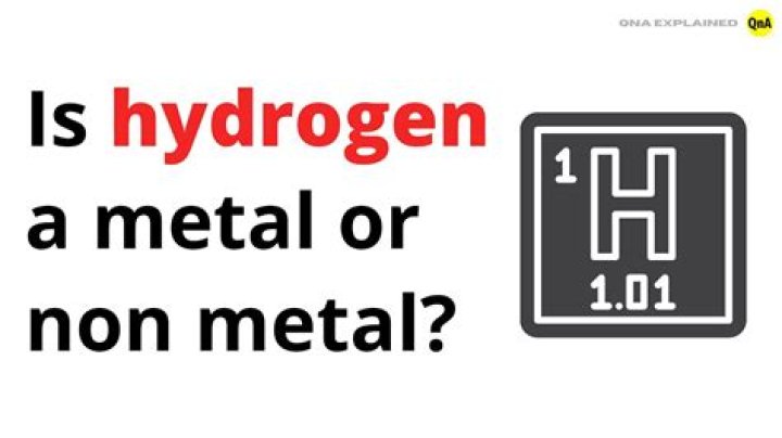 Why hydrogen is non metal?