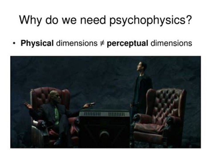 Why we need psychophysics?