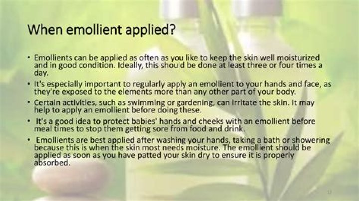 Why we use emollient?